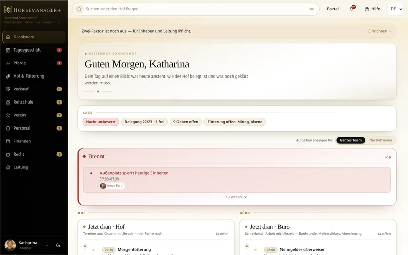 horsemanager+ Übersicht